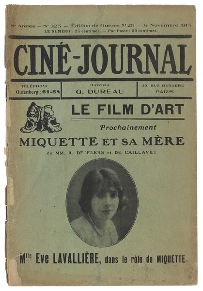 CINE'-JOURNAL - 8e Année n. 325 (Edition de guerre n. …