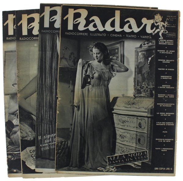 RADAR - RADIOCORRIERE ILLUSTRATO. Cinema - Teatro - Varietà. Anno …