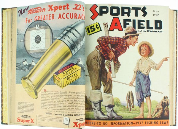 SPORTS AFIELD and Trails of the Northwoods. 11 issues (1937-1938)