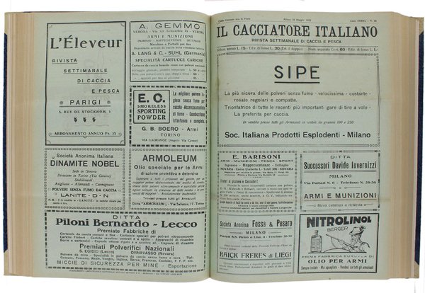 IL CACCIATORE ITALIANO - Annata 1922 completa.