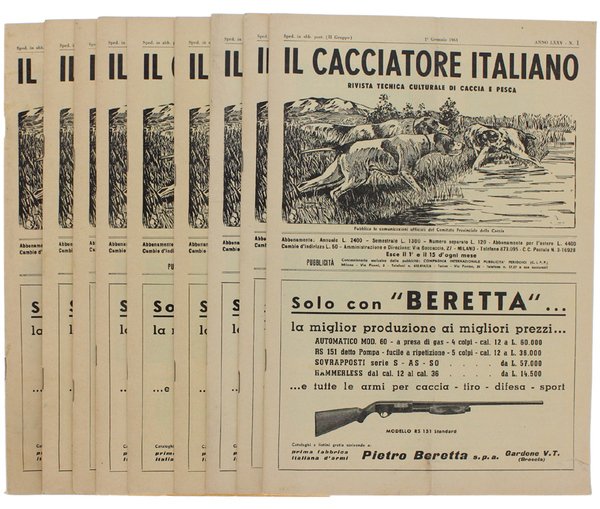 IL CACCIATORE ITALIANO. ANNO 1961 - Numeri 1, 2, 3, …