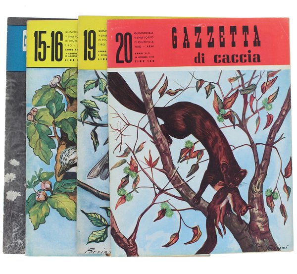 GAZZETTA DI CACCIA. Anno 1958 (4 fascicoli). Quindicinale venatoro di …