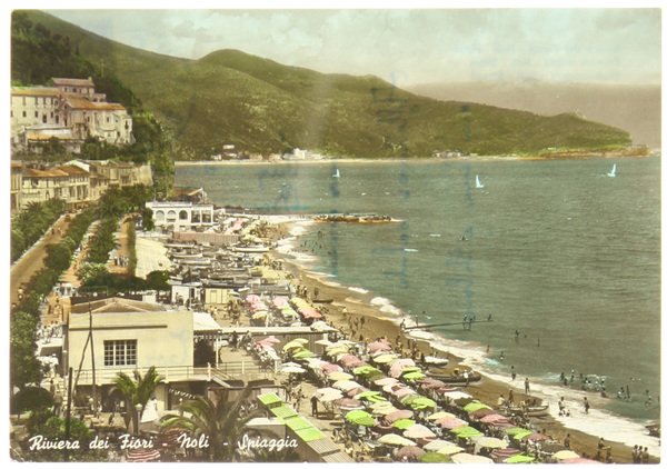 RIVIERA DEI FIORI - NOLI - SPIAGGIA (Cartolina).