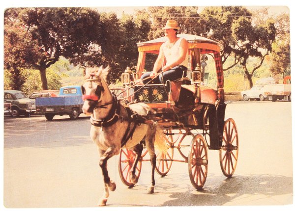 MALTA, KARROZZIN HORSE-DRAWN CAB (Cartolina).