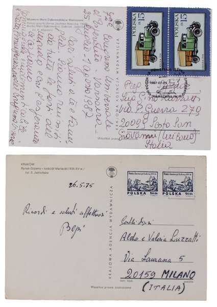 POLONIA: DUE CARTOLINE VIAGGIATE 1970-80. | Immagine Gallery 2