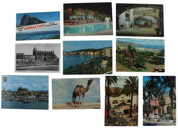CANARIAS - PALMA DE MALLORCA - GIBRALTAR: 10 VINTAGE POSTCARDS. | Immagine Gallery 1