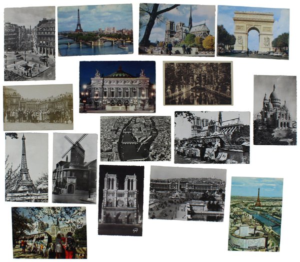 PARIS: LOT OF 16 VINTAGE POSTCARDS. | Immagine principale