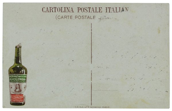 GIOCONDA (F.BISLERI): PRIMA ACQUA PURGATIVA ITALIANA (cartolina pubblicitaria, cromolitografia primi … | Immagine principale