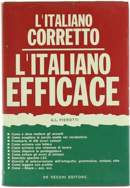 L'ITALIANO CORRETTO - L'ITALIANO EFFICACE.