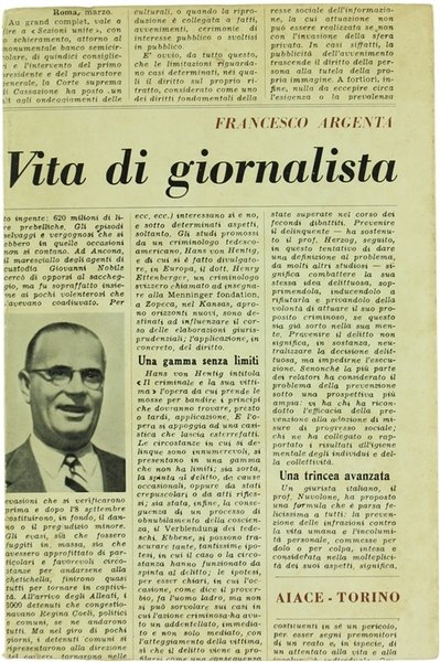 VITA DI GIORNALISTA.