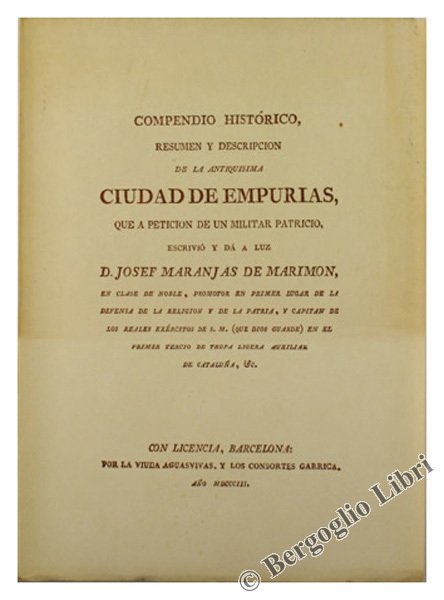 COMPENDIO HISTORICO, RESUMEN Y DESCRIPCION DE LA ANTIQUISIMA CIUDAD DE …