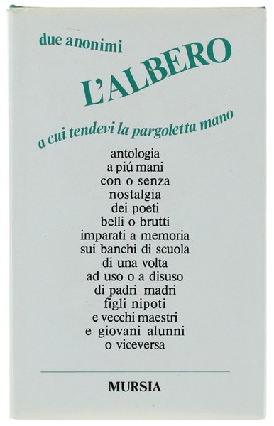 L'ALBERO A CUI TENDEVI LA PARGOLETTA MANO. Antologia di poesie … | Immagine principale