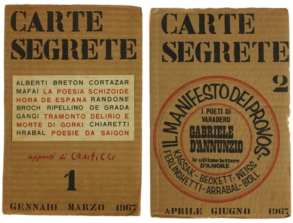 CARTE SEGRETE. Collezione completa dei primi 24 volumi. Rivista trimestrale …