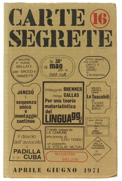 CARTE SEGRETE. Collezione completa dei primi 24 volumi. Rivista trimestrale …