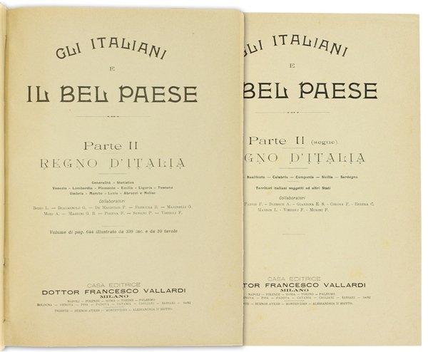 GLI ITALIANI E IL BEL PAESE. Parte II: REGNO D'ITALIA.