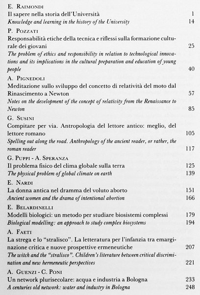 ALMA MATER STUDIORUM. Rivista scientifica dell'Università di Bologna. 1988. Anno …