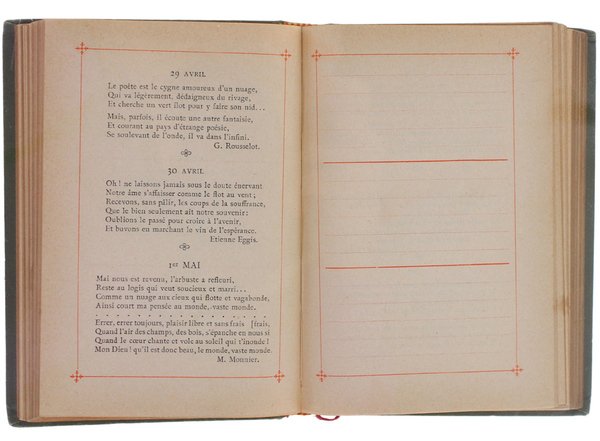 L'ANNEE POETIQUE. Recueil de poésies arrangées pour jours de naissance.