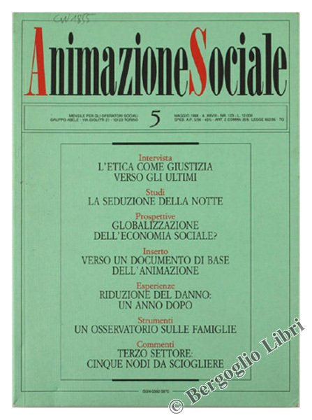 ANIMAZIONE SOCIALE 5. Anno 28 - n.123 - maggio 1998.