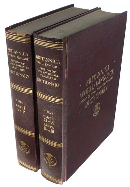 STANDARD DICTIONARY OF THE ENGLISH LANGUAGE combined with BRITANNICA WORLD …