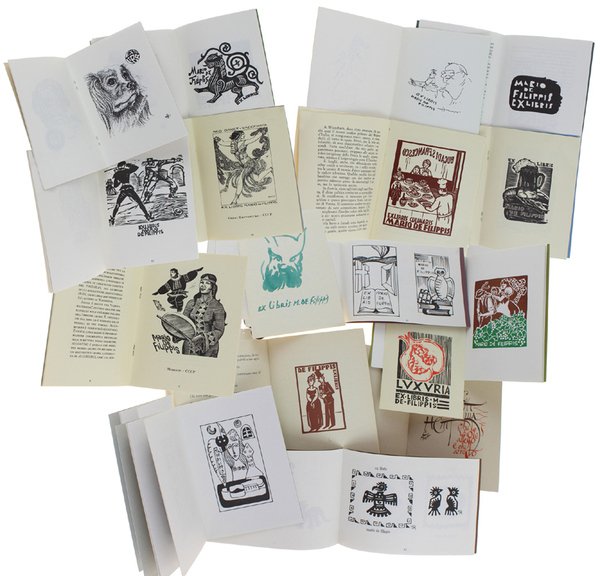 EX-LIBRIS D'ARTISTA dedicati a Mario Defilippis. Collezione di 46 libretti.