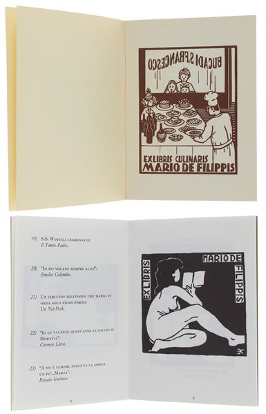EX-LIBRIS D'ARTISTA dedicati a Mario Defilippis. Collezione di 46 libretti.