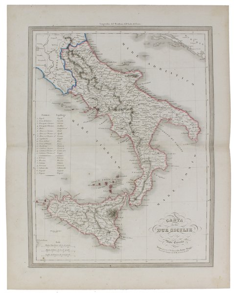 CARTA DELLE DUE SICILIE.