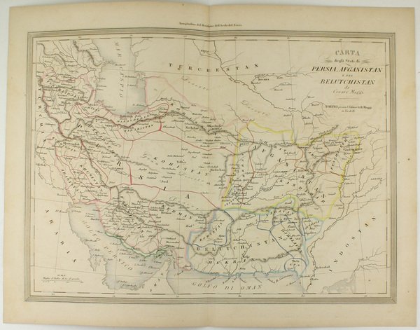 CARTA DEGLI STATI DI PERSIA AFGANISTAN E DEL BELUTCHISTAN.