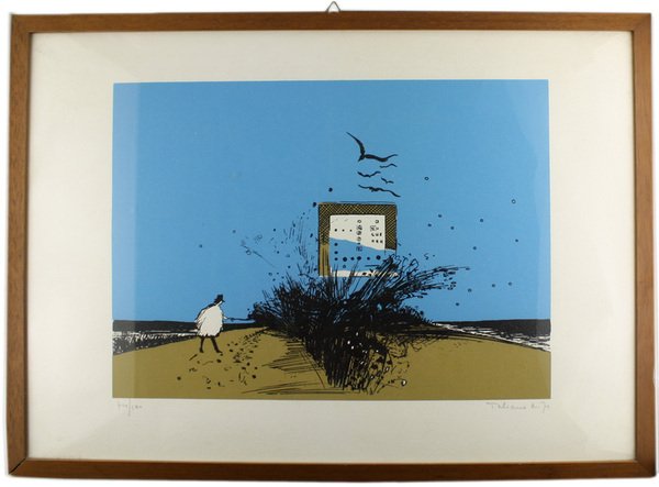 RICCARDO TALIANO - Litografia a colori "ORDINE - NO GUERRA" …