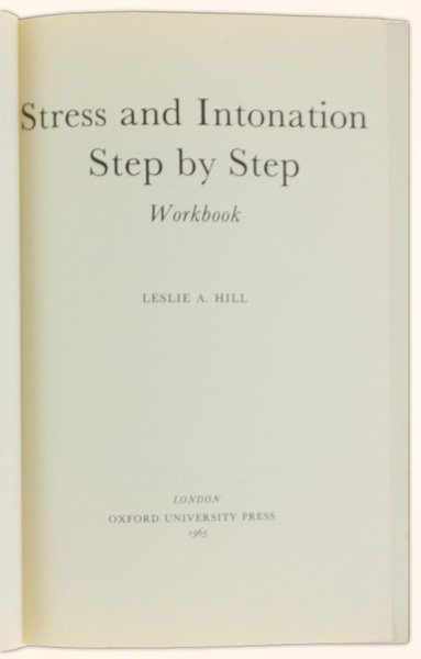 STRESS & INTONATION STEP BY STEP - Workbook.