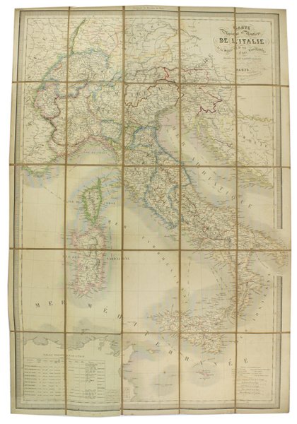 CARTE PHYSIQUE ET ROUTIERE DE L'ITALIE DE LA SUISSE ET …