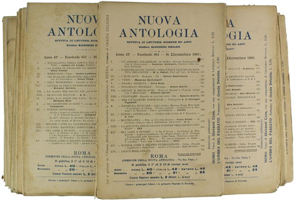 NUOVA ANTOLOGIA di Lettere, Scienze ed Arti. Annata 1907 completa