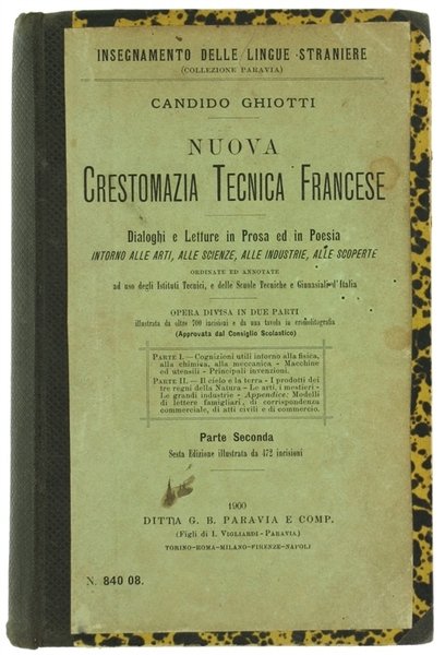 NIOVA CRESTOMAZIA TECNICA FRANCESE. Dialoghi e letture in Prosa e …