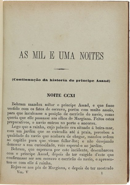 AS MIL E UMA NOITES. Contos arabes traducidos em frances …