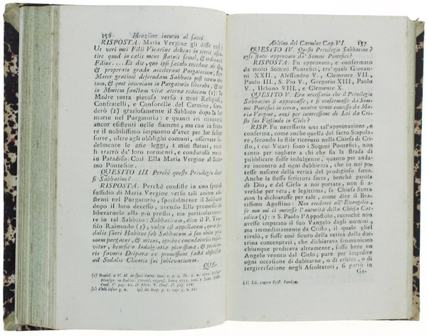 ISTRUZIONE INTORNO AL SACRO ABITINO DI MARIA VERGINE DEL CARMINE, …