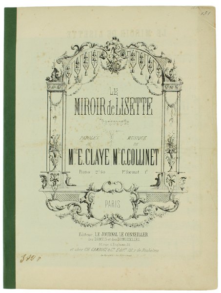 LE MIROIR DE LISETTE - Chansonnette. SPARTITO.