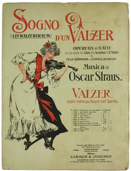 SOGNO D'UN VALZER. Operetta in 3 atti. SPARTITO.