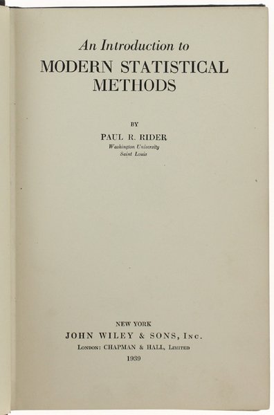 AN INTRODUCTION TO MODERN STATISTICAL METHODS.