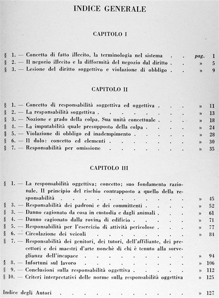 SULLA RESPONSABILITA' DA ILLECITO NEL VIGENTE CODICE PENALE.