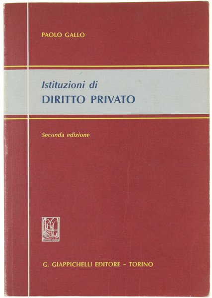 ISTITUZIONI DI DIRITTO PRIVATO.