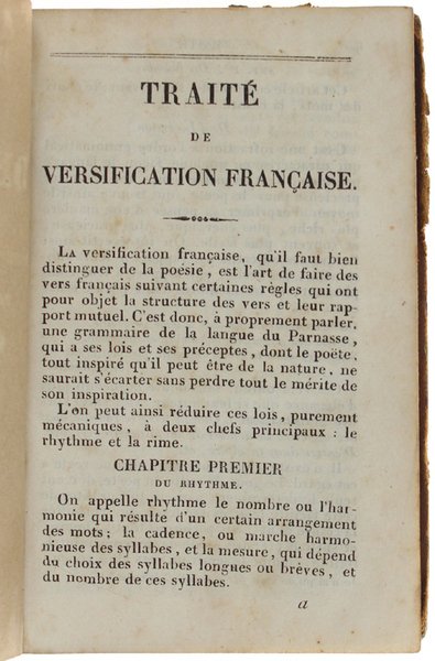 DICTIONNAIRE PORTATIF DES RIMES precédé d'un traité de versification française.