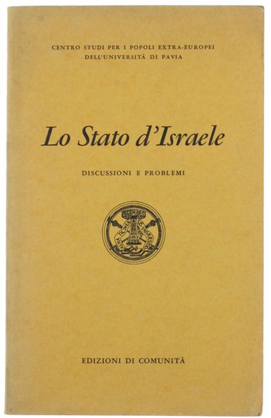 LO STATO D'ISRAELE. Discussioni e problemi.
