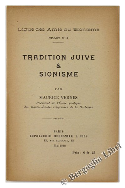 TRADITION JUIVE & SIONISME.