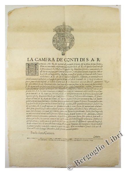 LA CAMERA DE' CONTI DI S.A.R. Hauendo M.R. per patenti, …