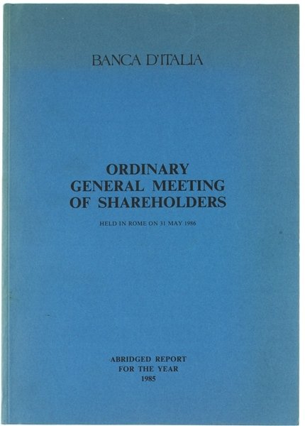 ORDINARY GENERAL MEETING OF SHAREHOLDERS. Held in Rome on may …