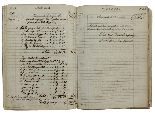 CONTABILITA' DELLE CASCINE SIBILLA POSTE NEI COMUNI DI SCALENGHE, CASTAGNOLE, …