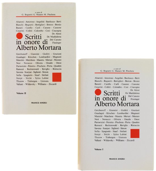 SCRITTI IN ONORE DI ALBERTO MORTARA. Volume I - Volume …