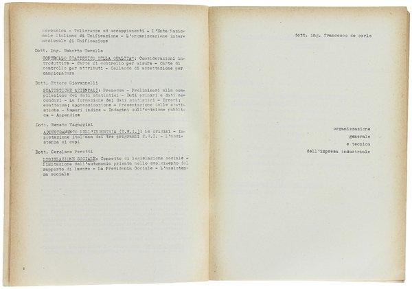 PRINCIPI DI ORGANIZZAZIONE ED ECONOMIA INDUSTRIALE per la formazione dei …