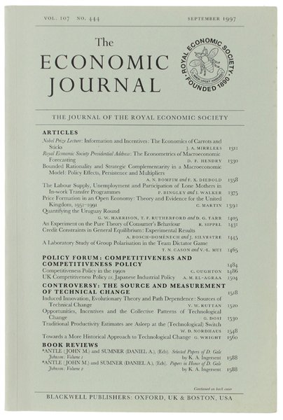 THE ECONOMIC JOURNAL - Vol. 107 No. 444 - September …