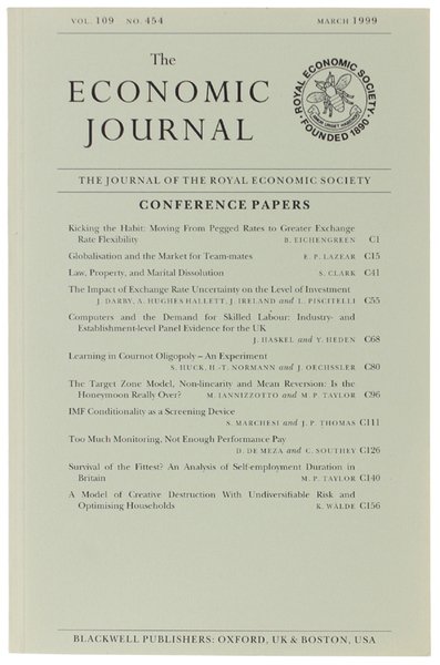 THE ECONOMIC JOURNAL - Vol. 109 No. 454 - March … | Immagine principale