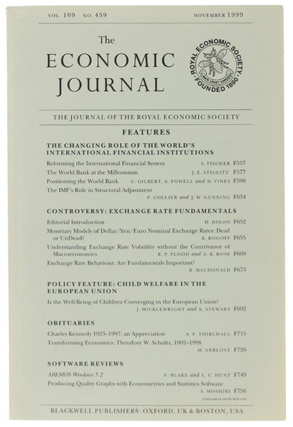 THE ECONOMIC JOURNAL - Vol. 109 No. 459 - November … | Immagine principale